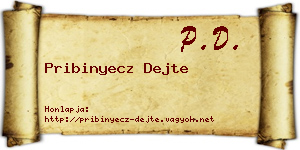 Pribinyecz Dejte névjegykártya